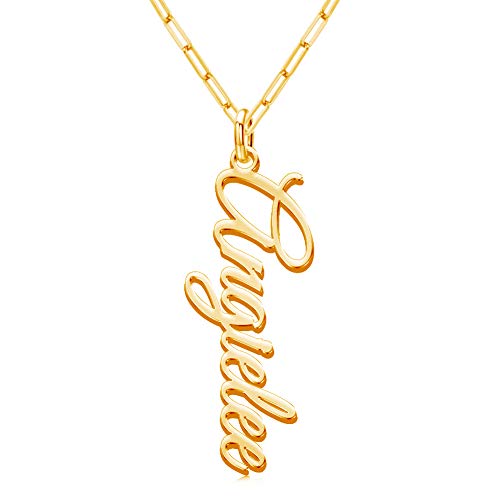MissChic Namenskette, Silber Personalisierte Kette,18K Rosegold/Gold Vergoldet Kette mit Name, Geschenk für Freuen, Herren, Freundin, Mutter, Schwester von MissChic