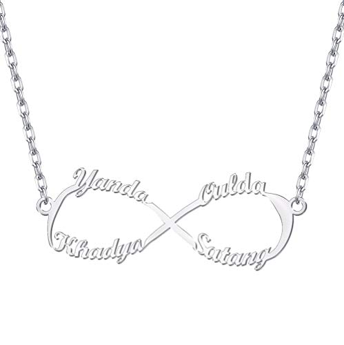 MissChic Namenskette,S925 Silber Vergoldet/Rosé vergoldet Unendlichkeitszeichen Kette mit Name, Personalisierte Geschenke für Frau, Schwester, Freund, Frauen MissChic Namenskette,S925 Silber Vergoldet/Rosé vergoldet Unendlichkeitszeichen Kette mit Name, Personalisierte Geschenke für Frau, Schwester, Freund, Frauen von MissChic