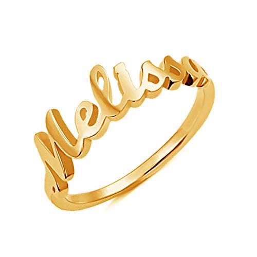 MissChic Namensring, Personalisierte Ring mit Name, Geschenk für Freuen, Herren, Freundin, Mutter, Schwester von MissChic