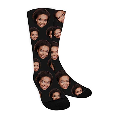 MissChic Personalisierte Socken,Lustige Foto Socken, Socken mit Gesicht für Unisex, Geschenk für Freuen, Herren, Freundin, Mutter, Schwester von MissChic