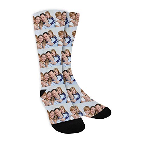 MissChic Personalisierte Socken,Lustige Foto Socken, Socken mit Gesicht für Unisex, Geschenk für Freuen, Herren, Freundin, Mutter, Schwester von MissChic