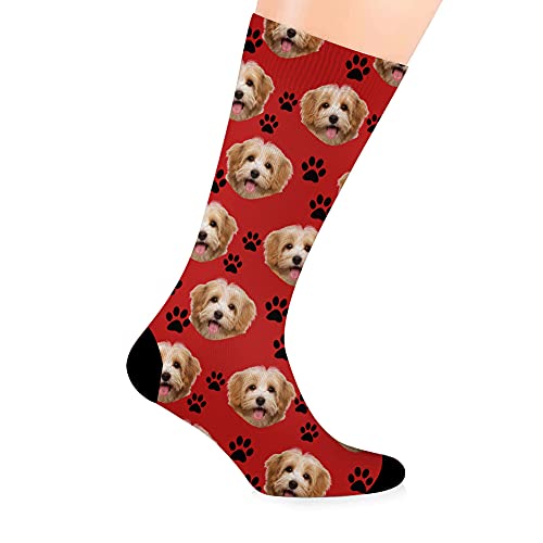 MissChic Socken mit Gesicht, Personalisierte Foto Socken, Unisex Socken mit Tiere Foto für Damen, Herren, Kinder, Geschenk für Vatertag, Weihnachten, Geburtstag, Abschluss von MissChic