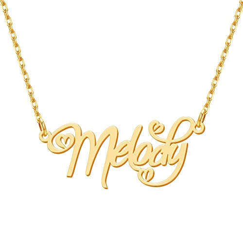 MissChic Namenskette, Personalisierte Kette mit Namen, S925 Silber Herzkette Name, Geschenk für Damen, Herren, Freundin, Mutter, Schwester, Freund von MissChic