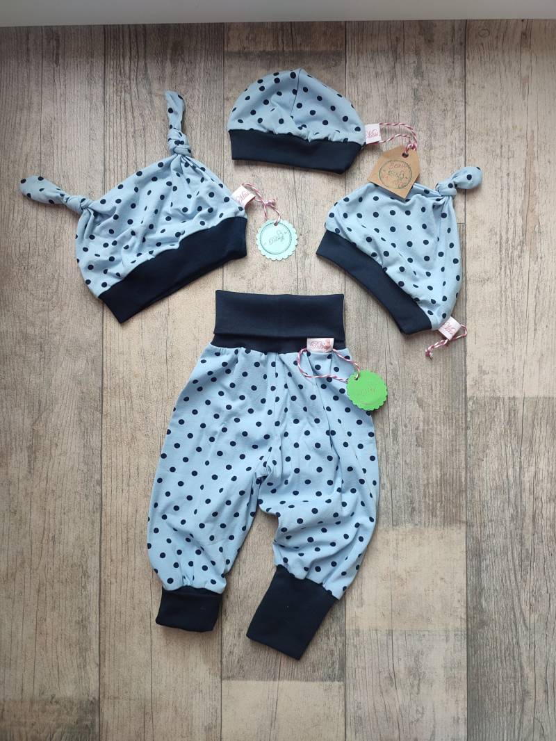 Pumphose Punkte Hellblau-Dunkelblau von MissDarcyDE