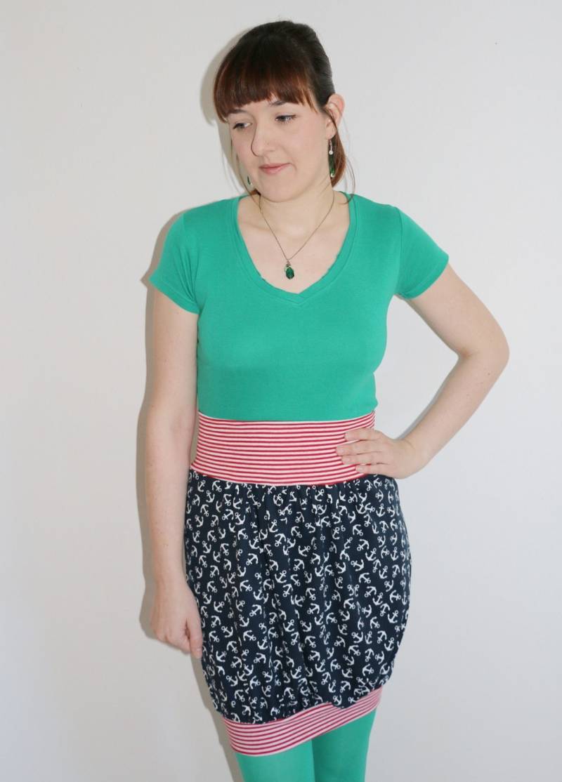 Pumprock Missdarcy® Anker Marine Rot-Weiß Ringel von MissDarcyDE