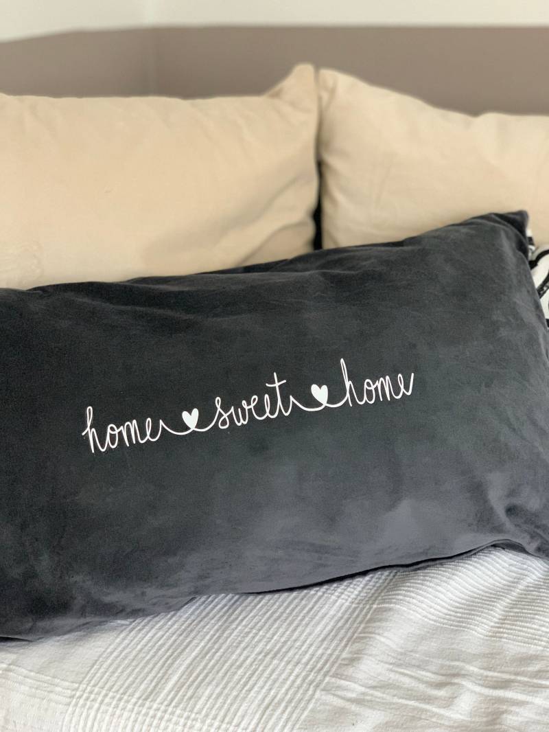 Bügelbild Home Sweet Home Kissen Geschenk Zum Einzug von MissDekoqueen