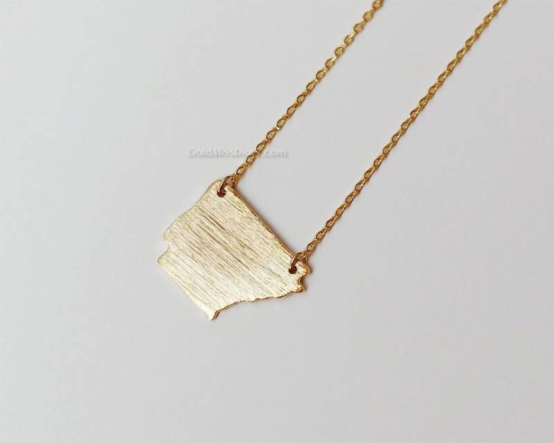 Arkansas State Halskette in Gold, Ar Gold Halskette, Bar Arkansas State Halskette in Gold, Ar Gold Halskette, Bar von MissDiary