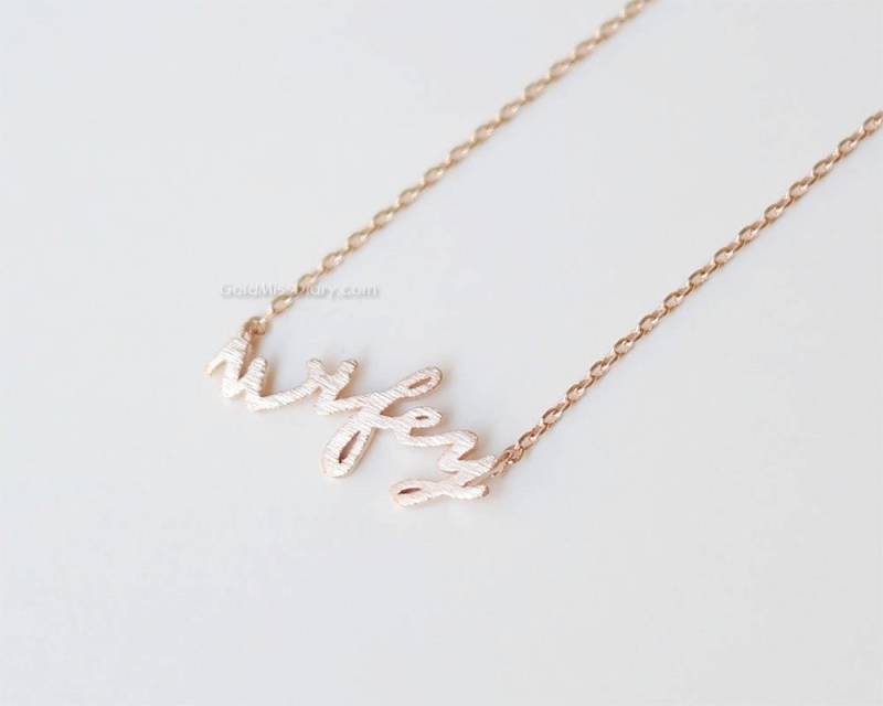 Braut Halskette in Rosegold, Zu Sein Halskette, Verlobte Geschenk Für Brautpaar, Brautparty, Frau Material von MissDiary