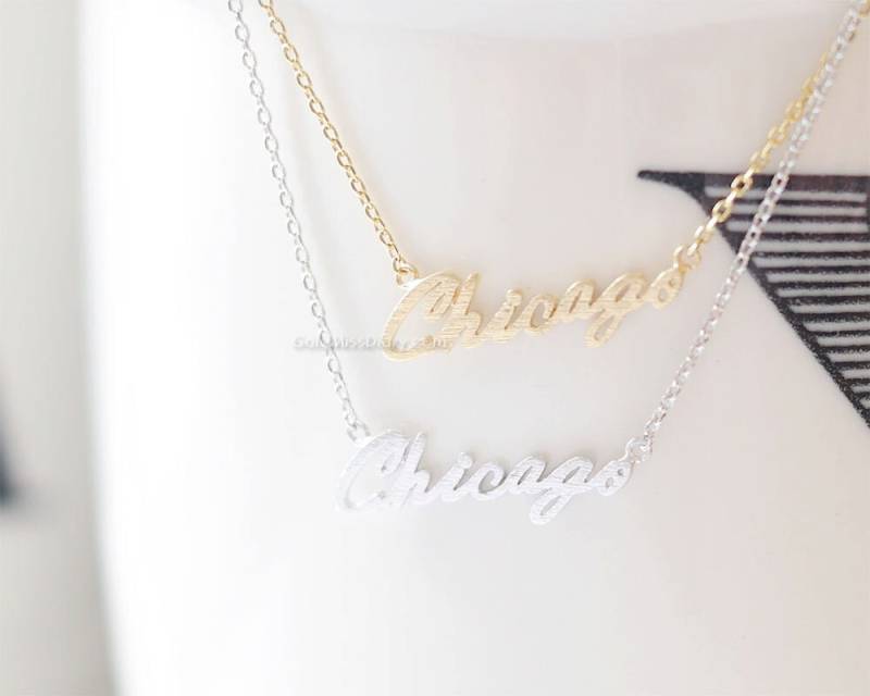 Chicago Bar Halskette, Zierliche Kleine Halskette Chicago Bar Halskette, Zierliche Kleine Halskette von MissDiary