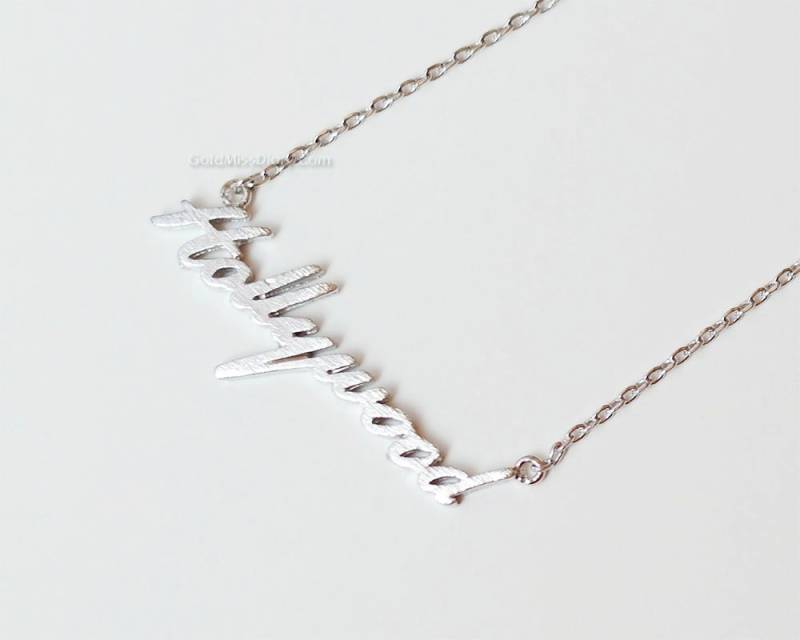 Hollywood Halskette in Silber, La Halskette, Bar Citi Für Frauen von MissDiary