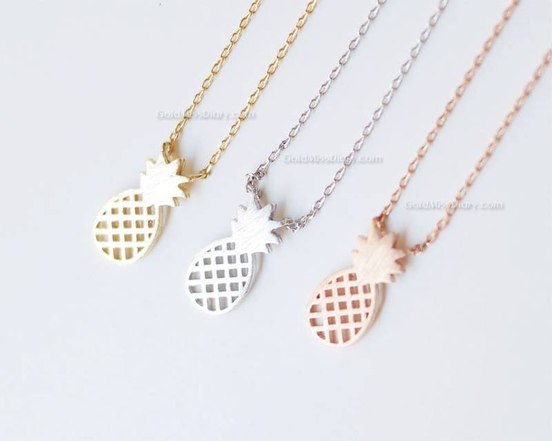 Kleine Ananas Kette in Gold/Silber/Rose Gold, Frucht Kette, Schmuck, Sommer Kleine Ananas Kette in Gold/Silber/Rose Gold, Frucht Kette, Schmuck, Sommer von MissDiary