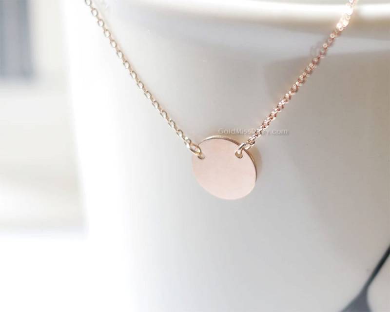 Minimalist Kette Mit Plättchen Anhänger/Goldkette Für Hochzeit Brautjungfer Minimalist Kette Mit Plättchen Anhänger/Goldkette Für Hochzeit Brautjungfer von MissDiary