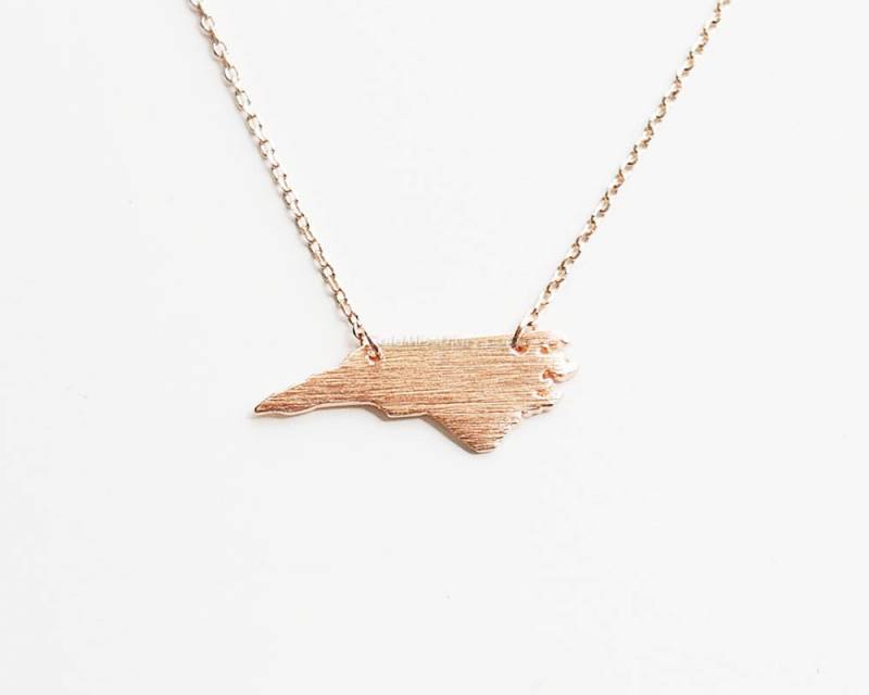 North Carolina State Halskette in Roségold, Nc Gold Halskette, Raleigh North Carolina State Halskette in Roségold, Nc Gold Halskette, Raleigh von MissDiary