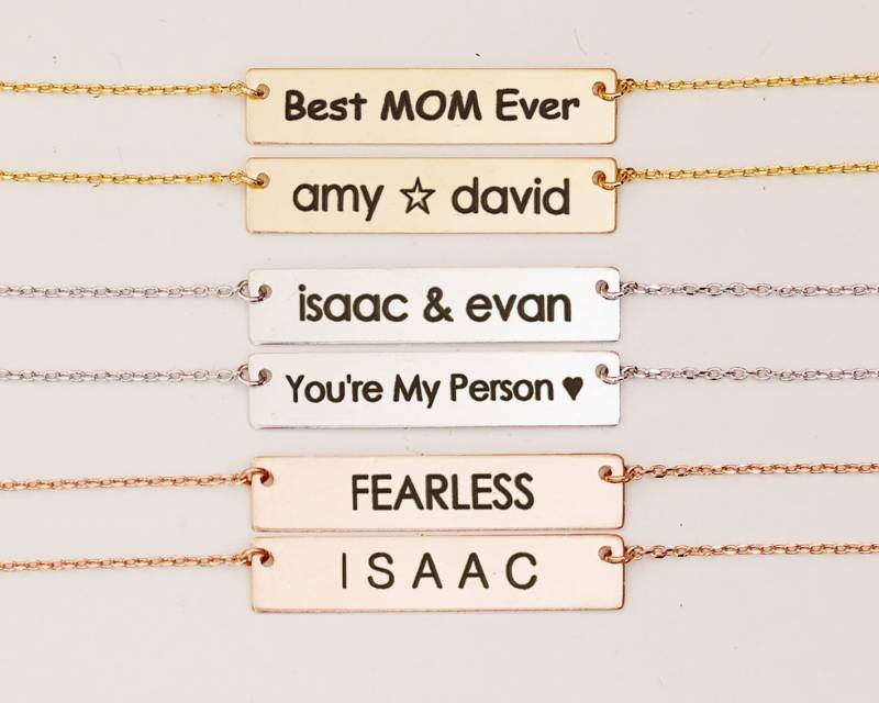 Personalisierte Silber Bar Halskette/Name Personalisierte Silber Bar Halskette/Name von MissDiary