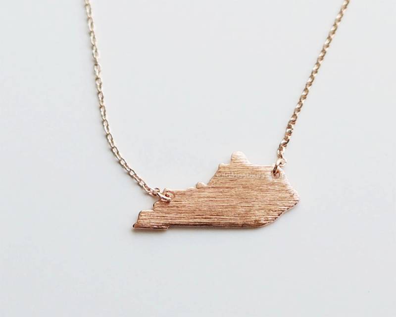 Roségold Kentucky State Halskette, Ky Goldhalskette Roségold Kentucky State Halskette, Ky Goldhalskette von MissDiary