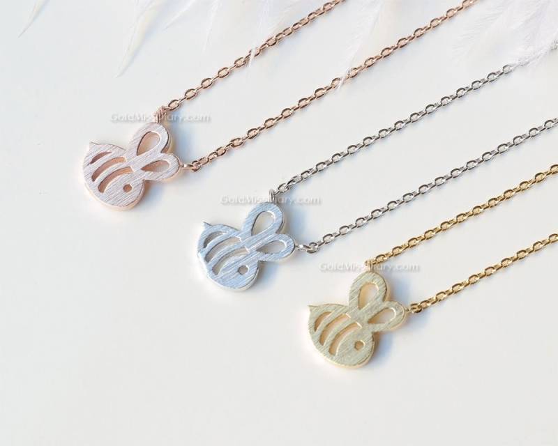 Silber Honig Biene Halskette, Bumble Bee Brautjungfer Geschenke, Hochzeitsgeschenke, Einfache Alltägliche Geschenkideen Silber Honig Biene Halskette, Bumble Bee Brautjungfer Geschenke, Hochzeitsgeschenke, Einfache Alltägliche Geschenkideen von MissDiary