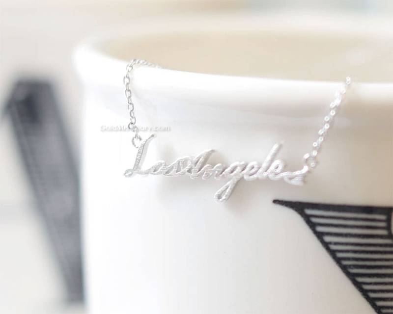 Silber Los Angeles Halskette, La Bar Halskette Silber Los Angeles Halskette, La Bar Halskette von MissDiary