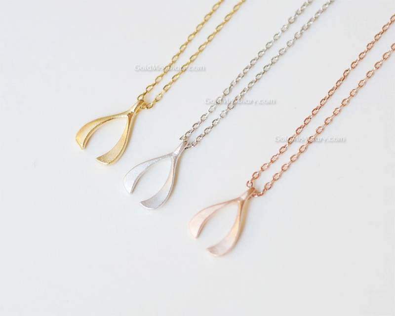 Silberne Wishbone Halskette, Glücksbringer, Kleine Anhänger, Zierliche Minimal Alltag Einfache Hochzeitsgeschenke Silberne Wishbone Halskette, Glücksbringer, Kleine Anhänger, Zierliche Minimal Alltag Einfache Hochzeitsgeschenke von MissDiary