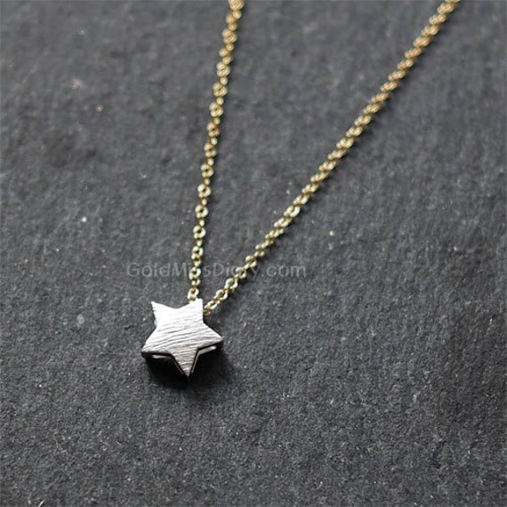 Silver Star Halskette, Beste Geschenk Brautjungfer, Freundin, Mutter, Einfache Handgemachte Mode Halskette Gold Gefüllt Silver Star Halskette, Beste Geschenk Brautjungfer, Freundin, Mutter, Einfache Handgemachte Mode Halskette Gold Gefüllt von MissDiary