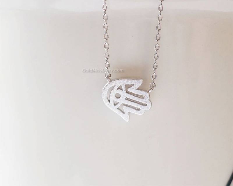 Winzige Seitlich Silber Hamsa Halskette, Hand Der Fatima Evil Eye, Zarte Dünn Hochzeitsgeschenke Winzige Seitlich Silber Hamsa Halskette, Hand Der Fatima Evil Eye, Zarte Dünn Hochzeitsgeschenke von MissDiary