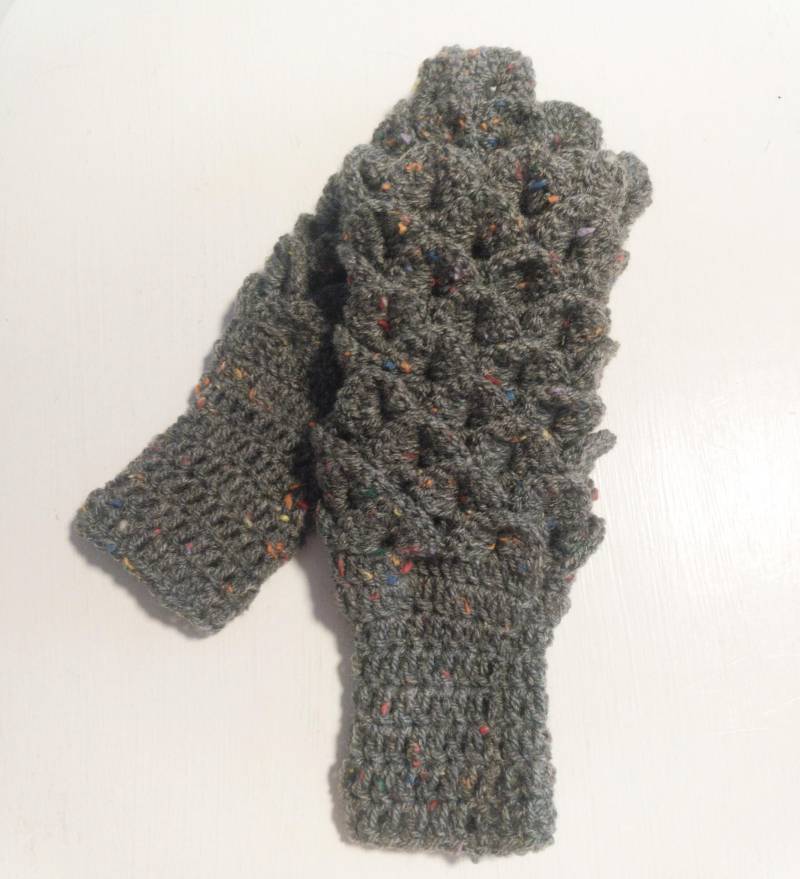 Drachenschuppen Armstulpen Winter Stulpen Aus Wollmischung von MissEmsCloset