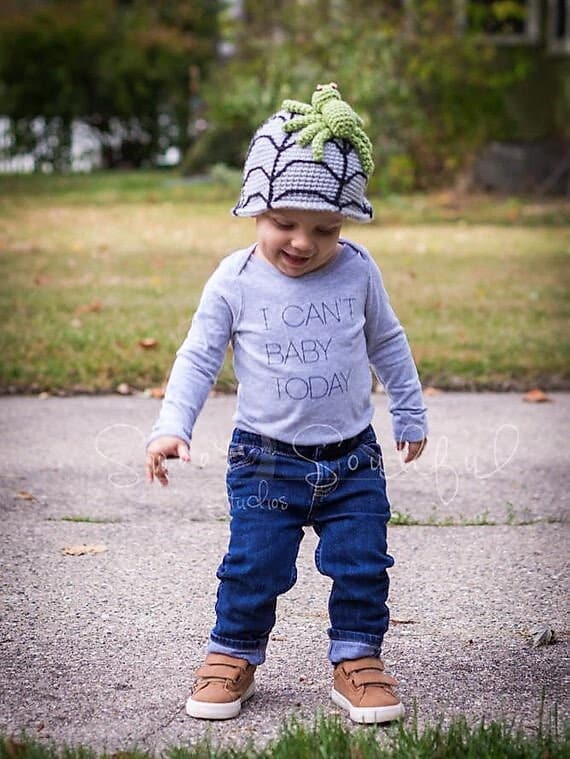 Graue Spinnenmütze, Jungen Mütze Rts von MissEmsCloset