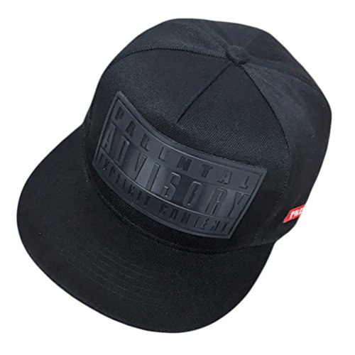 MissFox Herren Flat Cap Casual Embroidered Snapback Kappe Schwarz von MissFox
