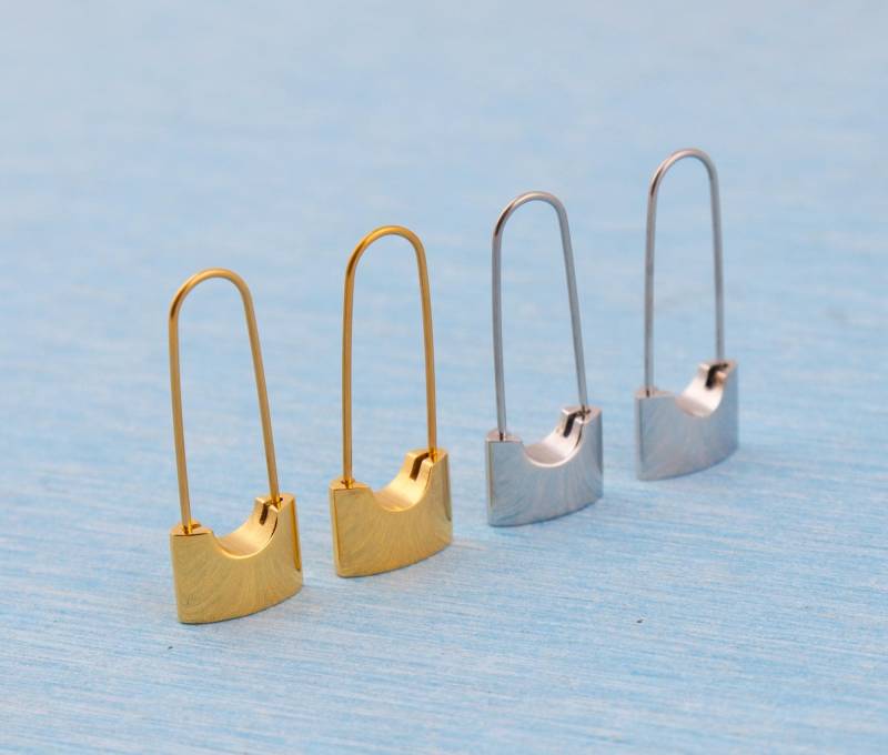 Edelstahl Sicherheitsnadel Ohrringe Goth Punk Schmuck von MissHandcraft