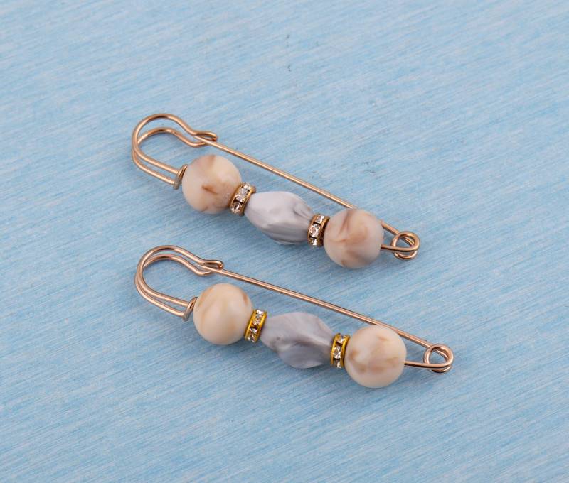 Gold Strass Brosche Perle Schal & Schalnadel - Art-Deco-Stil, 74 16 Mm von MissHandcraft