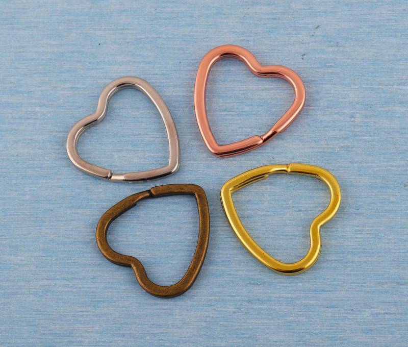 Rose Gold Herz Split Ring Stecker Eisen Schlüsselbund Zubehör von MissHandcraft