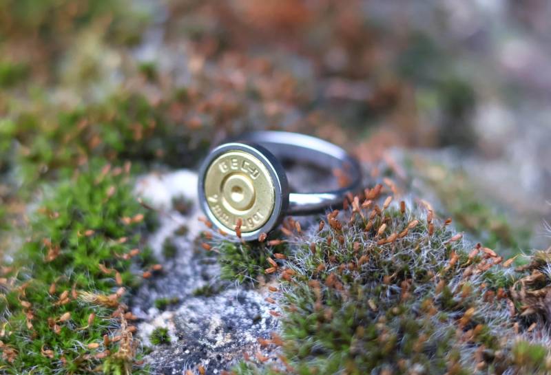 Ring Aus Edelstahl Mit Patronen Hülse Geco 9mm Luger von MissHuntressJewelry