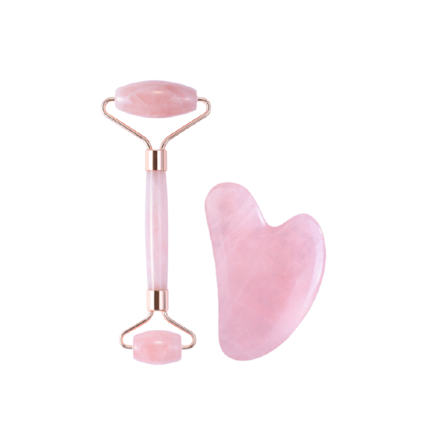 MissLady - Face Roller with Scraping Board Gua Sha Massage Set - 1stück - Pink von MissLady