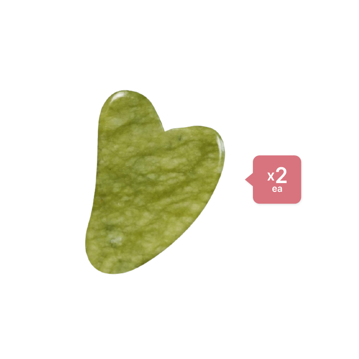 Stylevana - Scraping Board Gua Sha Massage Tool (Heart-shaped) (2er) Set - Grass Green von MissLady