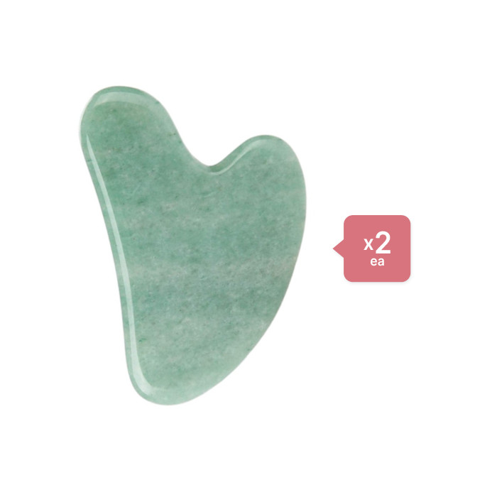 Stylevana - Scraping Board Gua Sha Massage Tool (Heart-shaped) (2er) Set - Jade von MissLady