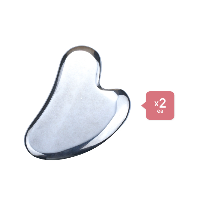 Stylevana - Scraping Board Gua Sha Massage Tool (Heart-shaped) (2er) Set - Metallic von MissLady