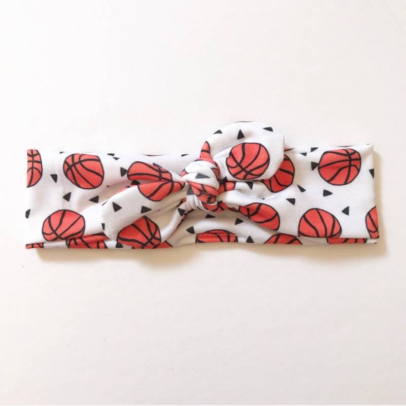Basketball Top Knot Stirnband/Verstellbares Kopf Wickeln Säugling Baby Style Erwachsenen Geknoteten von MissMaggPies