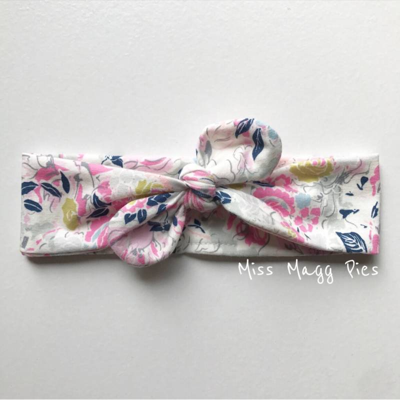 Blumentraum Top Knot Stirnband/Verstellbares Kopf Wickeln Säugling Baby Style Erwachsenen Geknotet von MissMaggPies