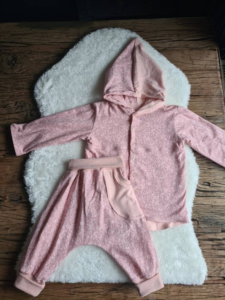 Kinder-Set Aus Hose Und Jacke in Rosa Reversable, Inside-Out, Wendejacke - Unikat Weihnachtsgeschenk, Geschenk von MissMathildaShop