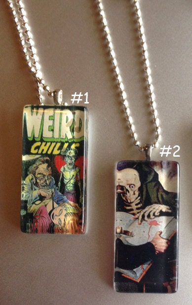 Gruselige Und Seltsame Comic Halsketten Gruselige Und Seltsame Comic Halsketten von MissMetalsJewellery