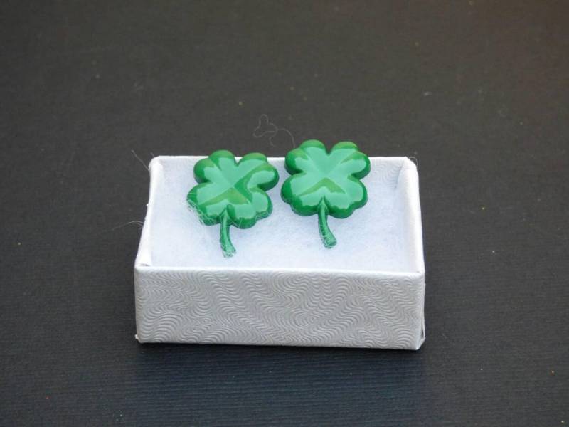 4 Blatt Klee Kleeblatt Ohrstecker von MissPittyPatsJewels