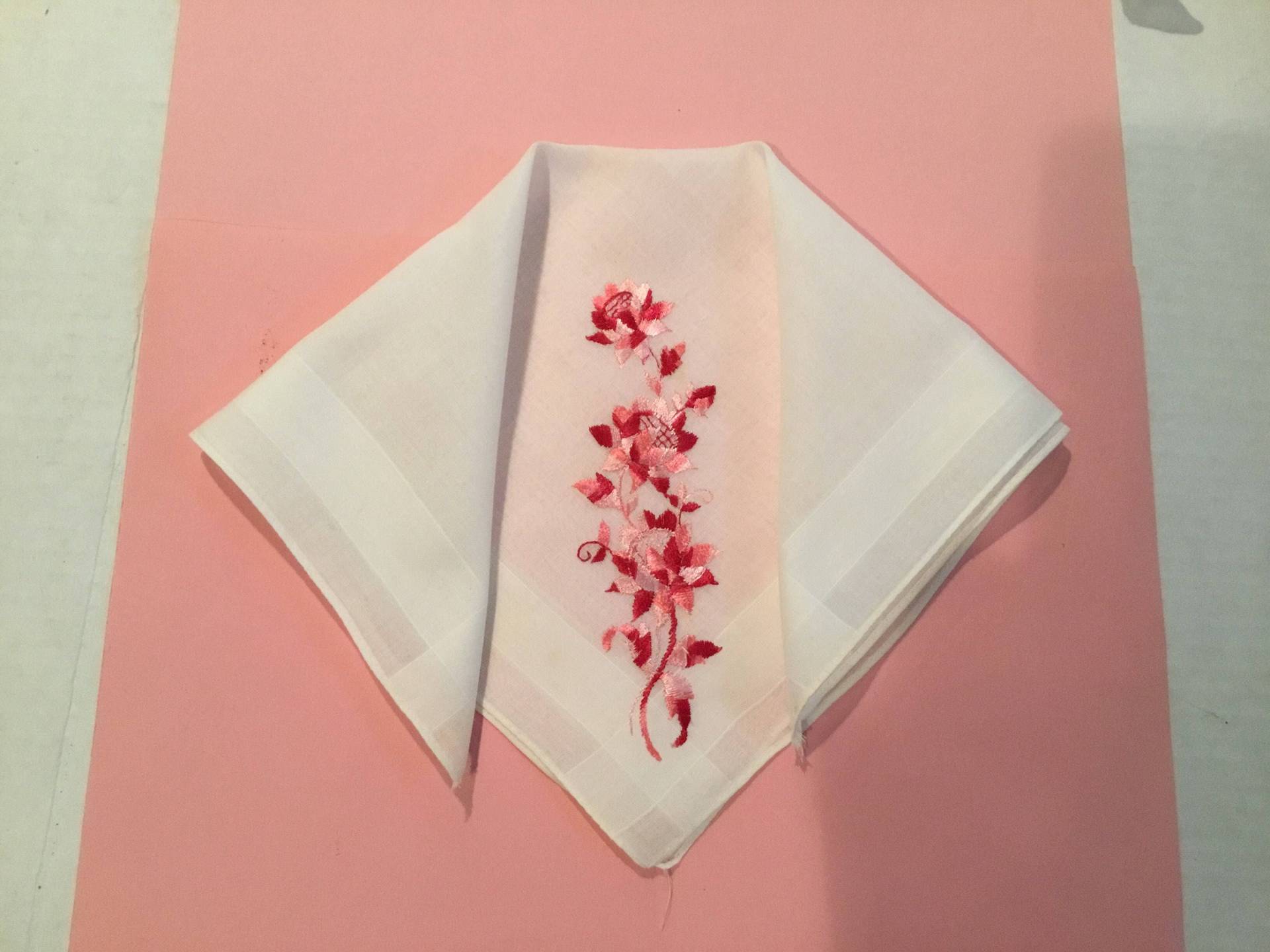 Vintage Taschentuch/Rote Disteln Vintage Taschentuch/Rote Disteln von MissPyms