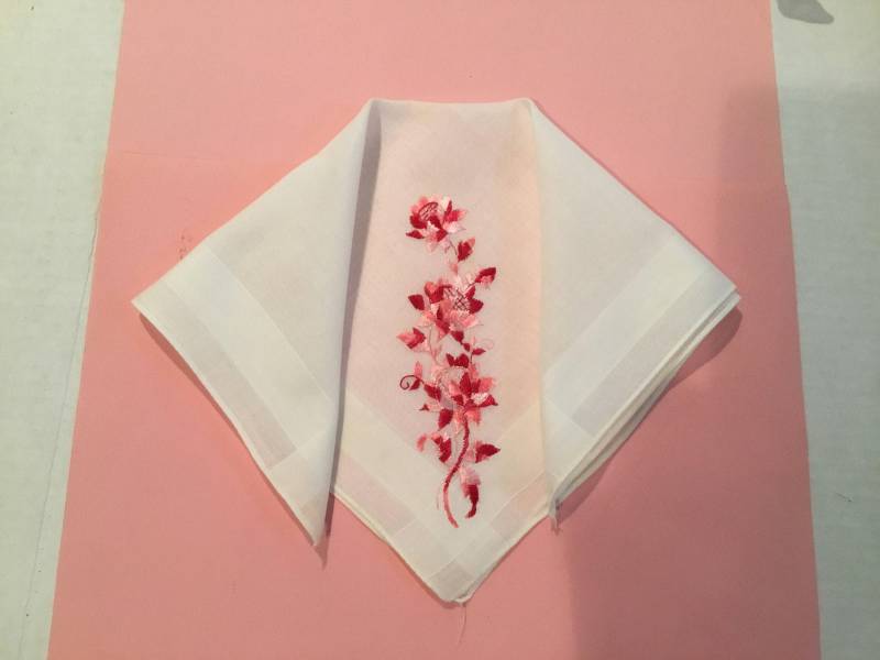 Vintage Taschentuch/Rote Disteln Vintage Taschentuch/Rote Disteln von MissPyms