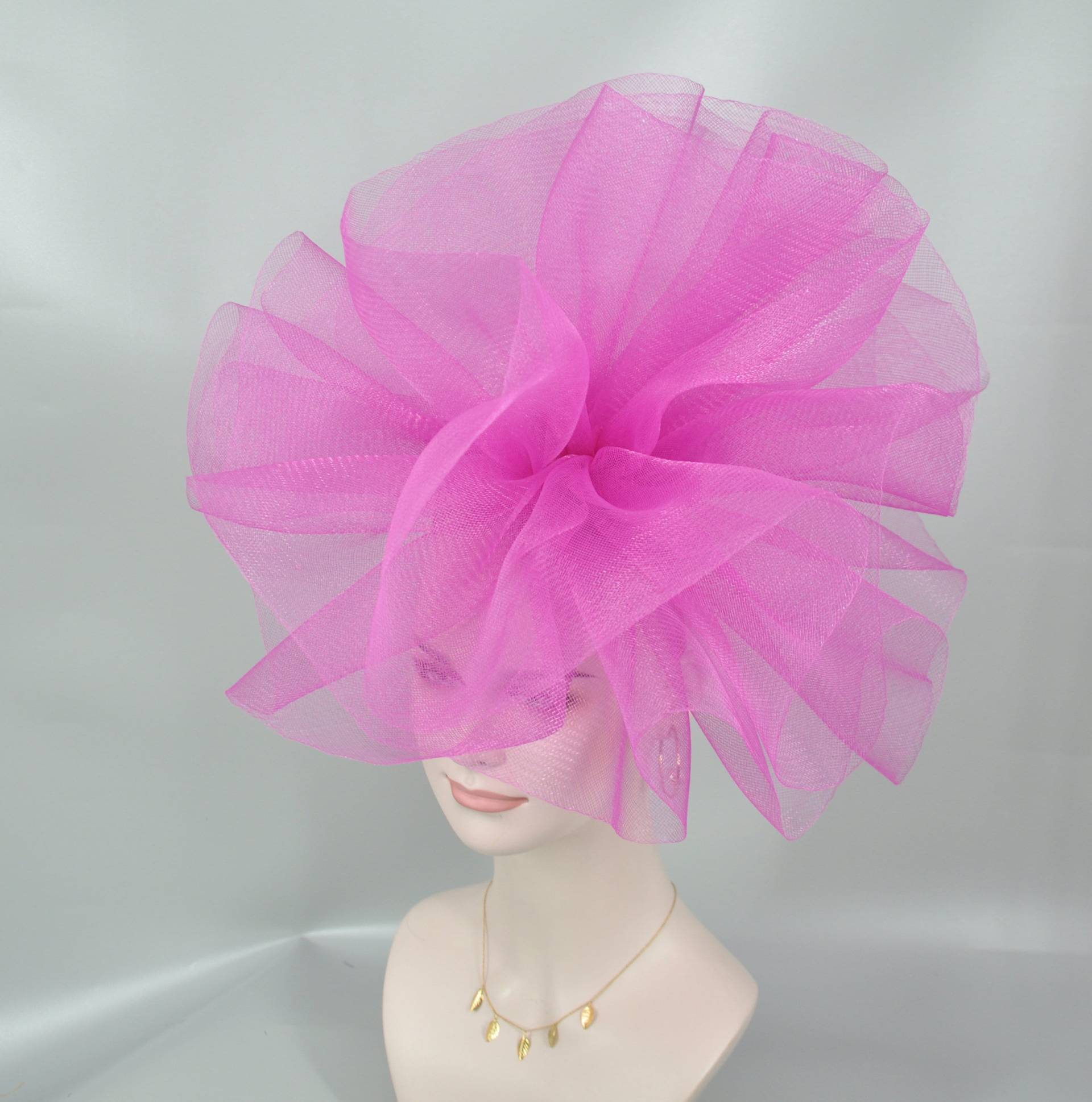 Kentucky Derby Hut Hochzeit Reifrock Fascinator Stirnband Damen Teeparty Hut, Kirchenhut Hochzeitshut Cocktailhut Hot Pink von MissRaceKentuckyHat