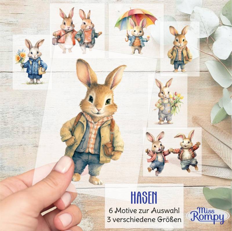 Hasen, | 405, Bügelbild, Frühling, Blumen, Zum Aufbügeln, Verschiedene Motive Und Höhe, Aufbügler, Applikation, Bügelsticker Hasen, | 405, Bügelbild, Frühling, Blumen, Zum Aufbügeln, Verschiedene Motive Und Höhe, Aufbügler, Applikation, Bügelsticker von MissRompy