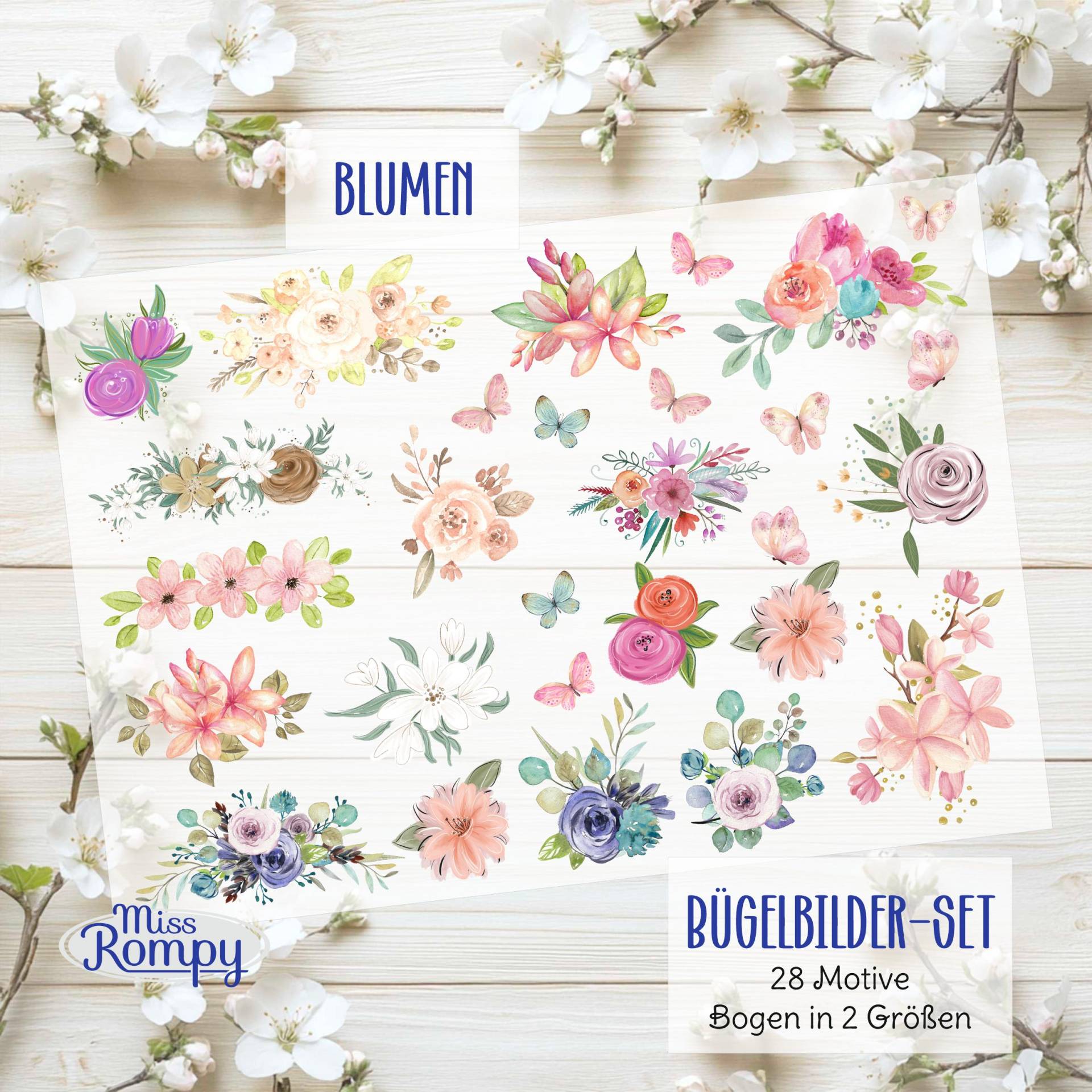 Missrompy | Dtf | 57 Blumen 23 Bügelbilder Motivbogen Dunkle+Helle Aufbügler Bügelbild Sammelbogen Applikation Schultüte Blüten Blümchen Missrompy | Dtf | 57 Blumen 23 Bügelbilder Motivbogen Dunkle+Helle Aufbügler Bügelbild Sammelbogen Applikation Schultüte Blüten Blümchen von MissRompy