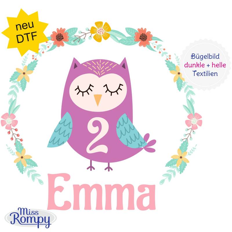 Missrompy | Dtf Eule | 806 Großes Bügelbild Name Zahl A4 Oder A5 Geburtstag Aufbügler Applikation Geburtstagsshirt Geburtstagsbügelbild Missrompy | Dtf Eule | 806 Großes Bügelbild Name Zahl A4 Oder A5 Geburtstag Aufbügler Applikation Geburtstagsshirt Geburtstagsbügelbild von MissRompy