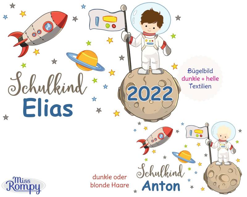 Missrompy | Dtf Schulkind | 654 Astronaut Großes Bügelbild in 2 Größen Schulstart Name Zahl Geburtstag Aufbügler Appli Einschulung Junge Missrompy | Dtf Schulkind | 654 Astronaut Großes Bügelbild in 2 Größen Schulstart Name Zahl Geburtstag Aufbügler Appli Einschulung Junge von MissRompy