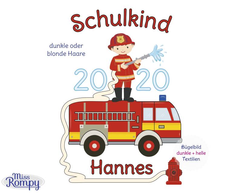Missrompy | Dtf Schulkind | 834 Großes Bügelbild in 2 Größen Feuerwehr Schulstart Name Zahl Geburtstag Aufbügler Applikation Einschulung Missrompy | Dtf Schulkind | 834 Großes Bügelbild in 2 Größen Feuerwehr Schulstart Name Zahl Geburtstag Aufbügler Applikation Einschulung von MissRompy