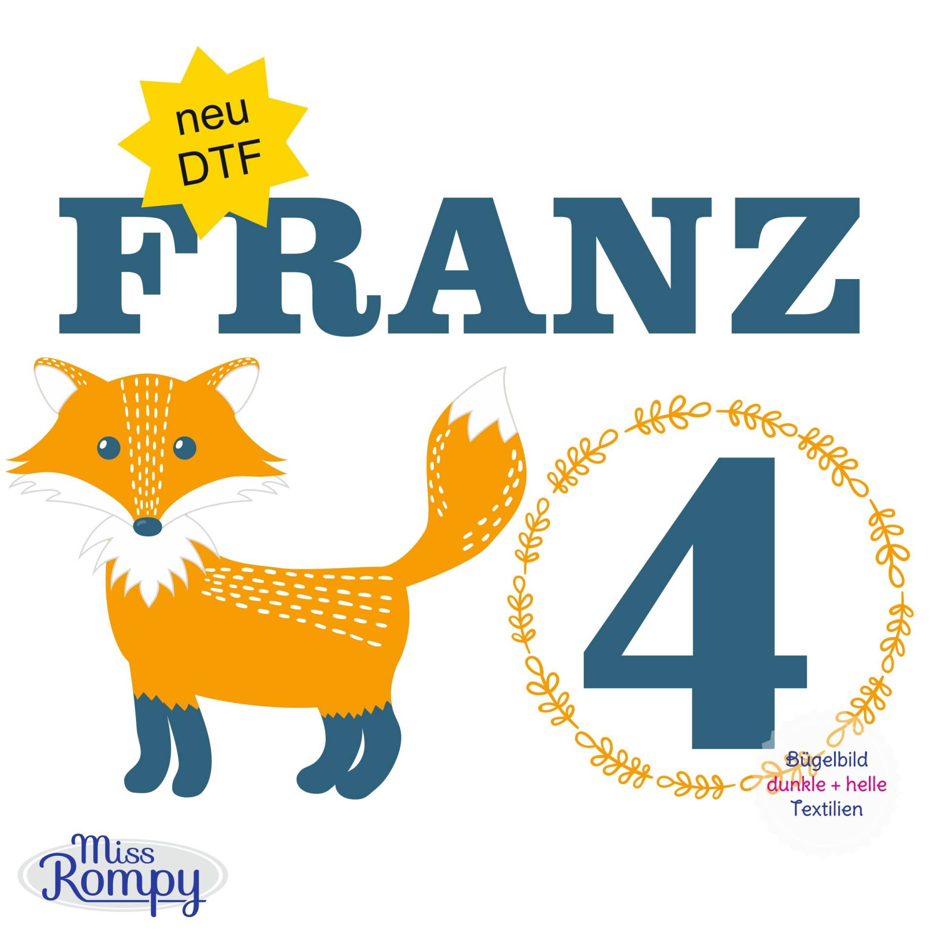 Missrompy | Fuchs, | 797, Geburtstagsbügelbild, Name, Patch, Zahl, 3 Größen, Aufbügeln, Bügelbild, Aufbügler, Applikation, Bügelsticker Missrompy | Fuchs, | 797, Geburtstagsbügelbild, Name, Patch, Zahl, 3 Größen, Aufbügeln, Bügelbild, Aufbügler, Applikation, Bügelsticker von MissRompy