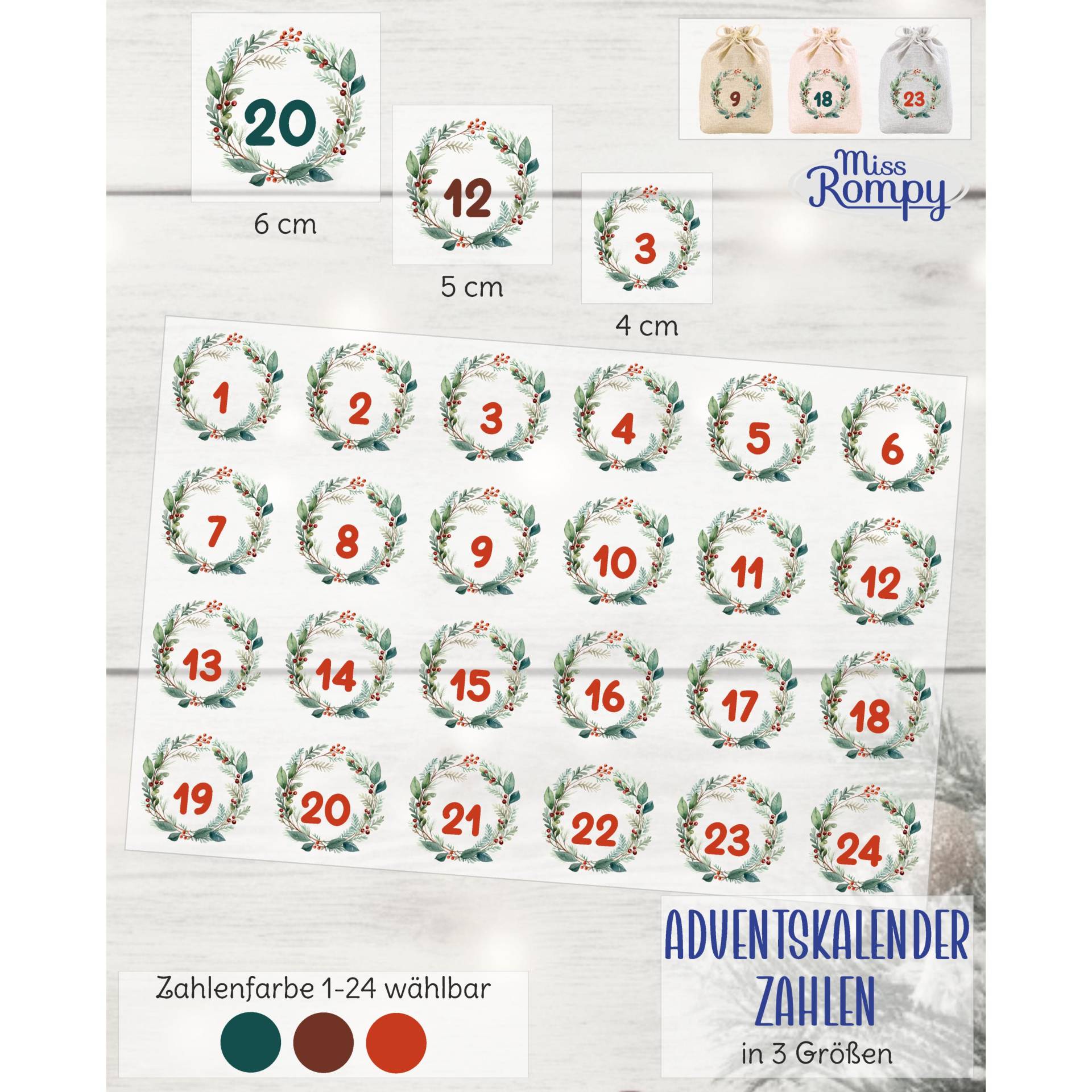 Missrompy | Kränze | 546 Adventskalenderzahlen 2 Farben Adventskalender Bügelbilder Bügelbild Weihnachten Nähen Adventskalender-Zahlen Missrompy | Kränze | 546 Adventskalenderzahlen 2 Farben Adventskalender Bügelbilder Bügelbild Weihnachten Nähen Adventskalender-Zahlen von MissRompy